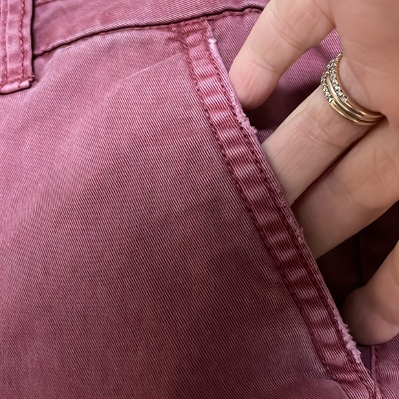 American Eagle Outfitters size 8 Midi Chino Mauve Pink Mid-rise 5” Inseam Shorts - Picture 4 of 12